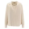 Elisabetta Franchi Jewel Detailed Georgette Blouse
