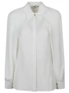 Elisabetta Franchi Georgette Shirt With Lettering In Beige