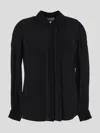 Elisabetta Franchi Embroidered Long-sleeved Shirt In Black