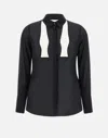 Elisabetta Franchi Two-tone Shirt In Black