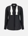 Elisabetta Franchi Two-tone Shirt In Black
