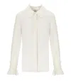 Elisabetta Franchi Ivory Georgette Shirt In Gold