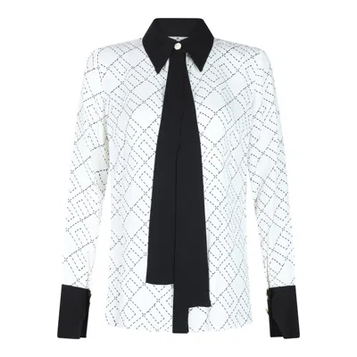 Elisabetta Franchi Shirts Milk/nero In White