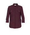 Elisabetta Franchi Shirt With Chest Pockets And Collared Neck In Purple