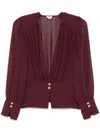 Elisabetta Franchi Georgette Blouse In Red