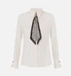 Elisabetta Franchi Shirt With Scarf In White