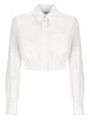 Elisabetta Franchi White Cotton Cropped Shirt In White