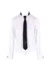 Elisabetta Franchi Cotton Poplin Shirt With Tie In White