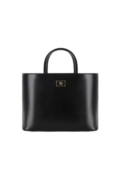 Elisabetta Franchi Shopper Bag In Black