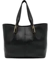 Elisabetta Franchi Medium Tote Bag With Logo Details In Black