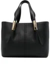 Elisabetta Franchi Medium Tote Bag With Logo Details In Black