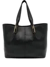 Elisabetta Franchi Medium Tote Bag With Logo Details In Black