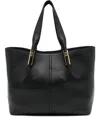 Elisabetta Franchi Medium Tote Bag With Logo Details In Black
