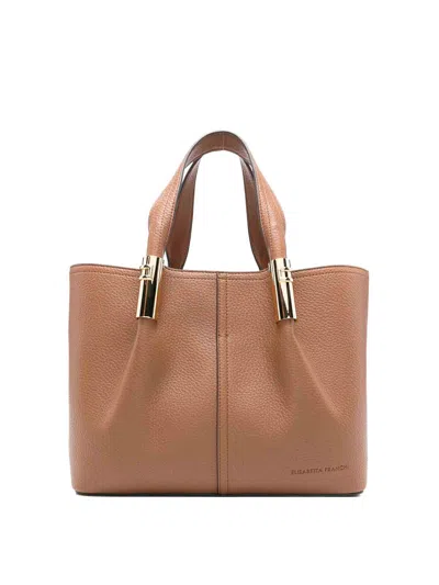 Elisabetta Franchi Shopping Bag In Brown