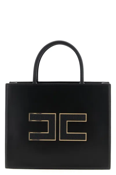 Elisabetta Franchi Shopping Logo Grande In Black