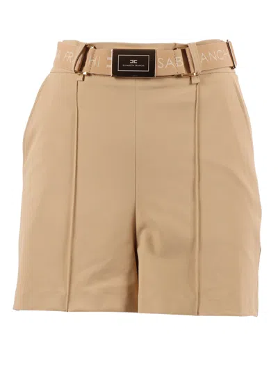 Elisabetta Franchi Short Con Cintura In Yellow