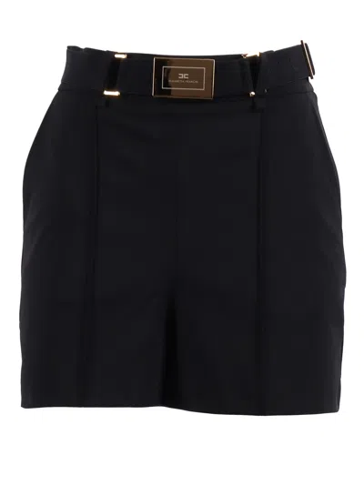 Elisabetta Franchi Short Con Cintura In Black