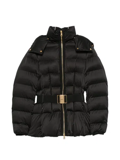 Elisabetta Franchi Short Down Jacket In Black