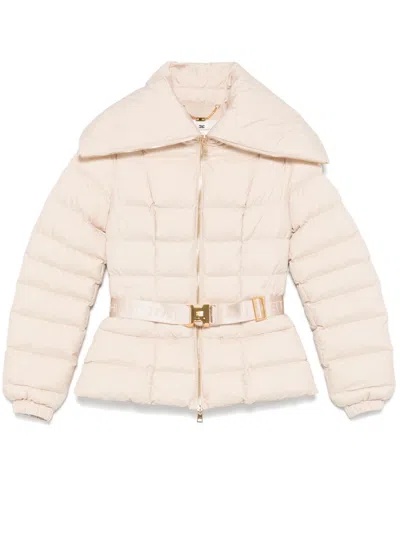 ELISABETTA FRANCHI ELISABETTA FRANCHI SHORT DOWN JACKET WITH BELT