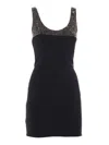 Elisabetta Franchi Bead-embellished Mini Dress In Black