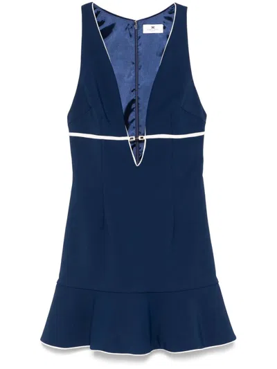 Elisabetta Franchi Short Dress Clothing In Blue