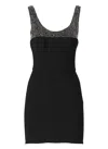 Elisabetta Franchi Bead-embellished Mini Dress In Black
