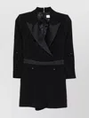 Elisabetta Franchi Short Jumpsuit With Button Detailing And Long Sleeves In Black