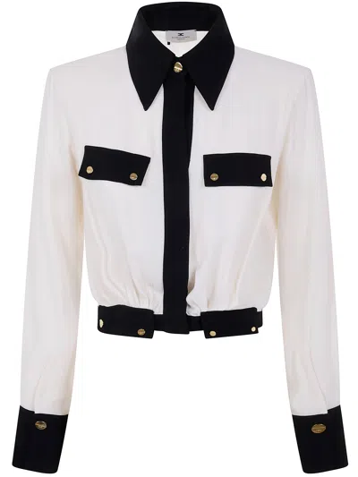 Elisabetta Franchi Short Shirt With Contrast