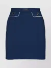 Elisabetta Franchi Short Skirt With Piping And Buttons