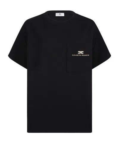 ELISABETTA FRANCHI LOGO-PLAQUE POCKET TOP