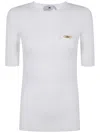 Elisabetta Franchi White Short-sleeved Sweater In White