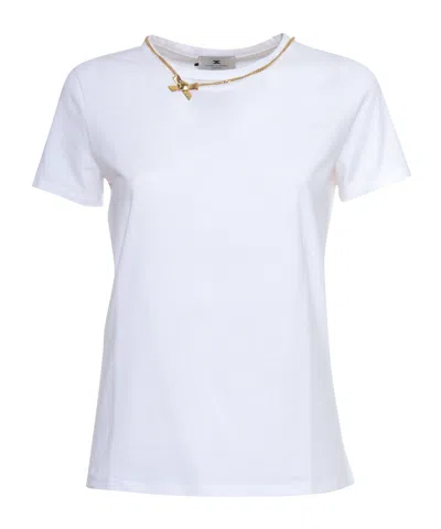 Elisabetta Franchi Short Sleeve T-shirt In White
