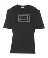 Elisabetta Franchi Crewneck Short Sleeves Straight Hem T-shirt In Black