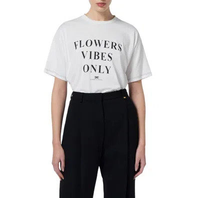Elisabetta Franchi Short-sleeved T-shirt In Black