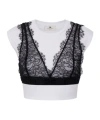 Elisabetta Franchi Blackwhite Bralette T-shirt In White