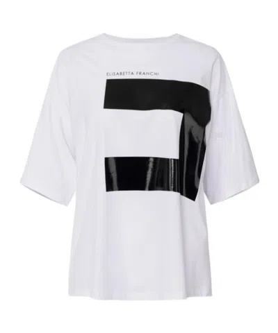 Elisabetta Franchi Short-sleeved T-shirt In White
