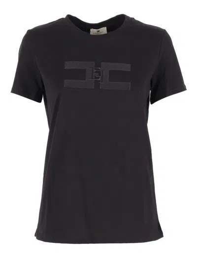 ELISABETTA FRANCHI SHORT-SLEEVED T-SHIRT WITH CLASSIC CREW NECK