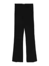 Elisabetta Franchi Flared Black Trousers With Tailored Silhouette In Black