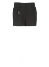 Elisabetta Franchi Viscose And Linen Bermuda Shorts In Black