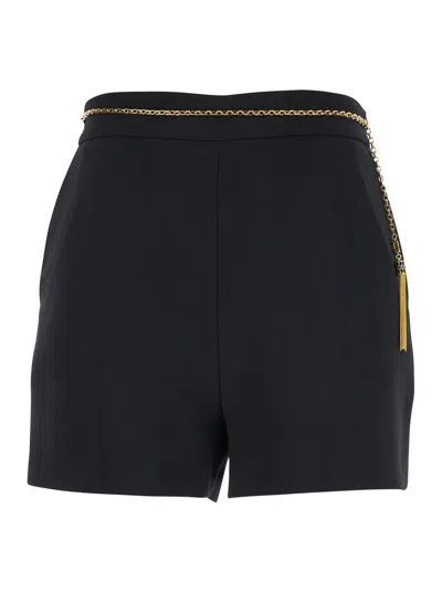 Elisabetta Franchi Crepe Shorts In Black