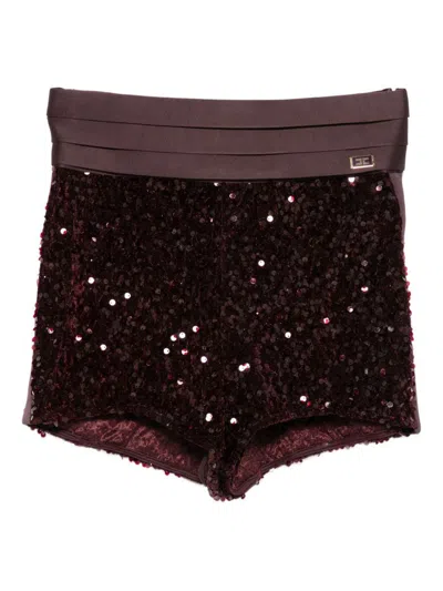 Elisabetta Franchi Sequin-embellished Shorts In Multi