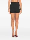 Elisabetta Franchi Shorts In Lightweight Crepe With Jeweled Chain Clothing In Multi