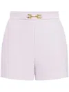 Elisabetta Franchi Logo-engraved Shorts In Pink