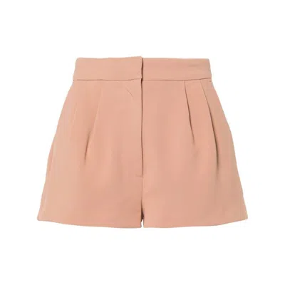 Elisabetta Franchi Logo-patch Crepe Shorts In Pink