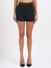 Elisabetta Franchi Shorts With Jewel Chain In Black