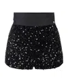 Elisabetta Franchi Sequin Texture Shorts In Black