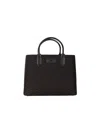 Elisabetta Franchi Rectangular Textured Detachable Strap Shoulder Bag In Black