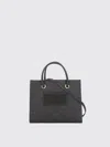 Elisabetta Franchi Black Canvas Bag In Neutral
