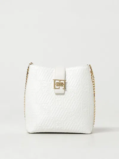 Elisabetta Franchi Shoulder Bag In White