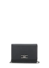 Elisabetta Franchi Borsa A Tracolla Nera Piccola Con Placca Logo In Black